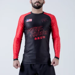 NO GI Future Kimonos Under Dawg L/S Rash Guard - Red