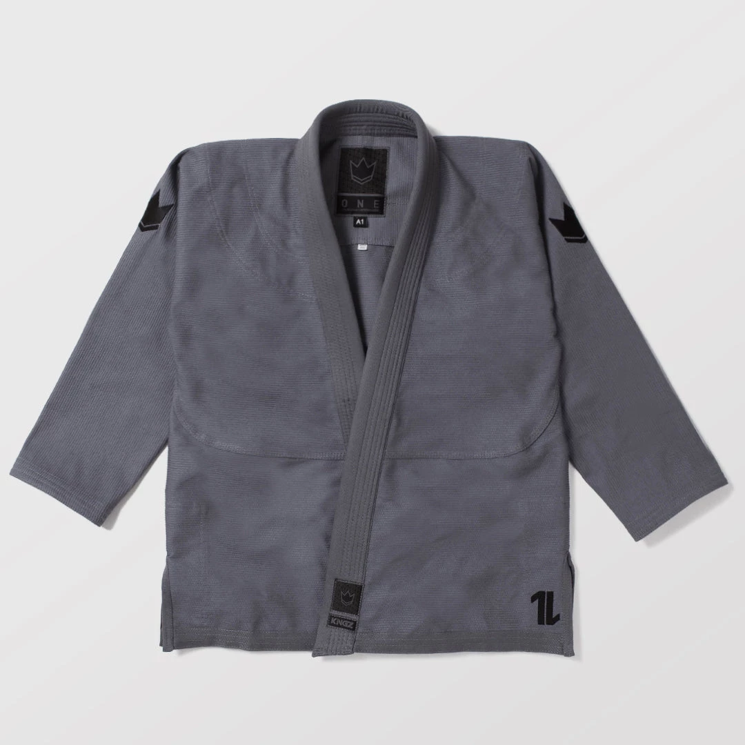 NEW ARRIVALS Kingz The ONE Jiu Jitsu Gi - Grey - FREE White Belt